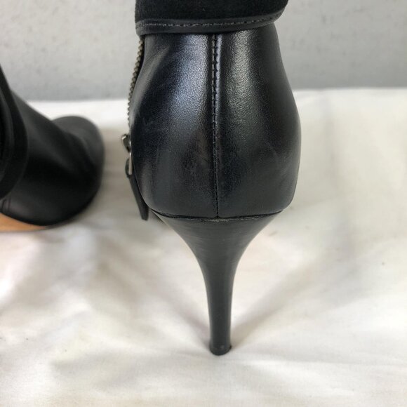 Cole Haan Boots Womens Size 7 Black Leather Ankle Booties Strappy High Heel - Picture 16 of 16